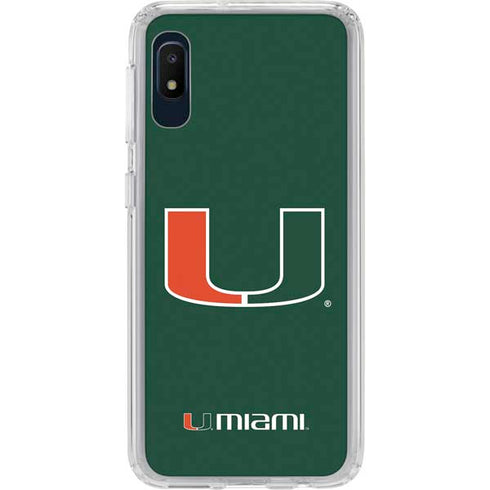 University of Miami The U Galaxy A10e Clear Case