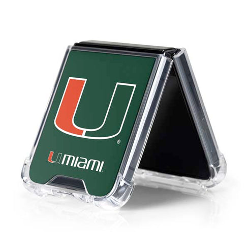University of Miami The U Galaxy Z Flip5 5G Clear Case