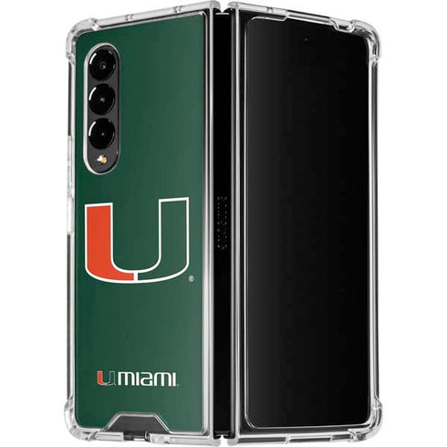 University of Miami The U Galaxy Z Fold4 5G Clear Case