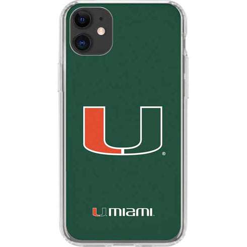 University of Miami The U iPhone 11 Clear Case
