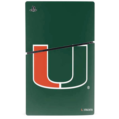 University of Miami The U PS5 Slim Disk Console Skin