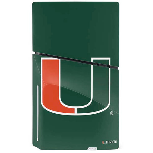 University of Miami The U PS5 Slim Disk Console Skin