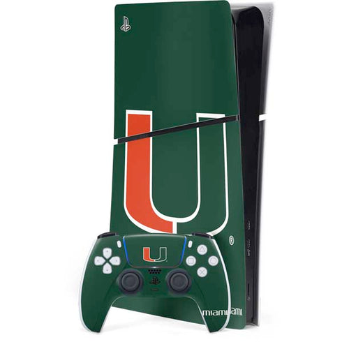 University of Miami The U PS5 Slim Digital Edition Console Skin