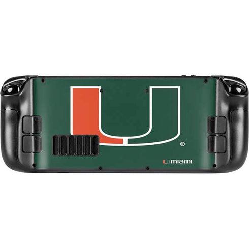 University of Miami The U Steam Deck Handheld Gaming Computer Skin
