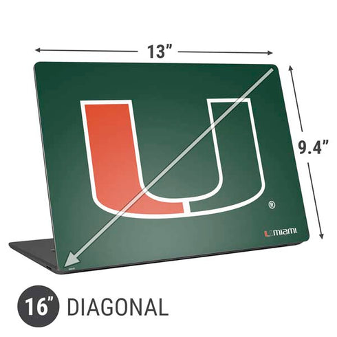 University of Miami The U Universal Laptop 16in (13 x 9.4in) Skin