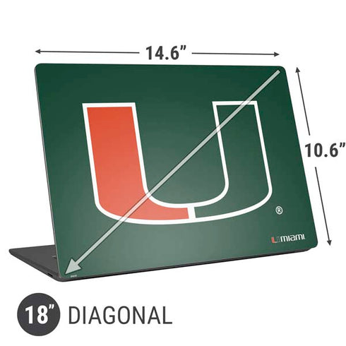 University of Miami The U Universal Laptop 18in (14.6 x 10.6in) Skin