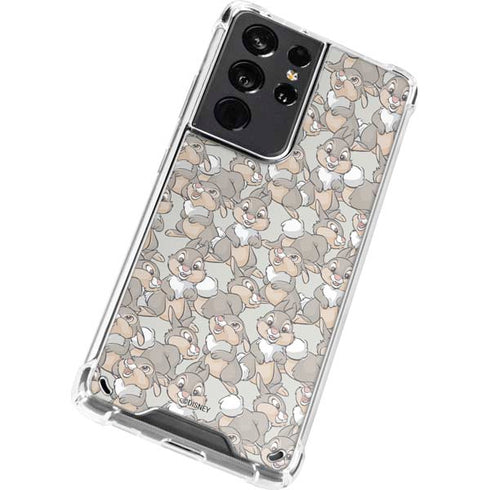 Disney Bambi Thumper Character Pattern Galaxy S21 Ultra 5G Clear Case