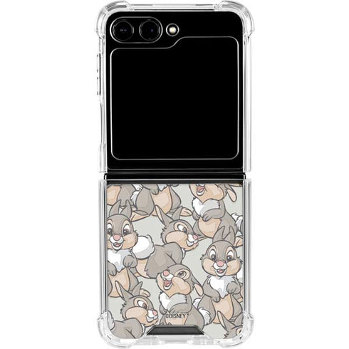 Disney Bambi Thumper Character Pattern Galaxy Z Flip5 5G Clear Case