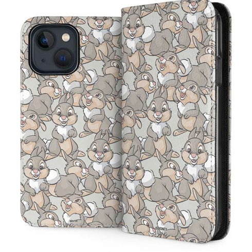 Disney Bambi Thumper Character Pattern iPhone 14 Plus Folio Case
