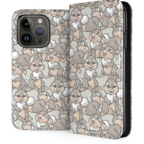 Disney Bambi Thumper Character Pattern iPhone 14 Pro Folio Case