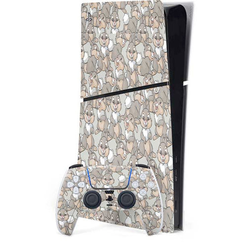 Disney Bambi Thumper Character Pattern PS5 Slim Digital Edition Console Skin