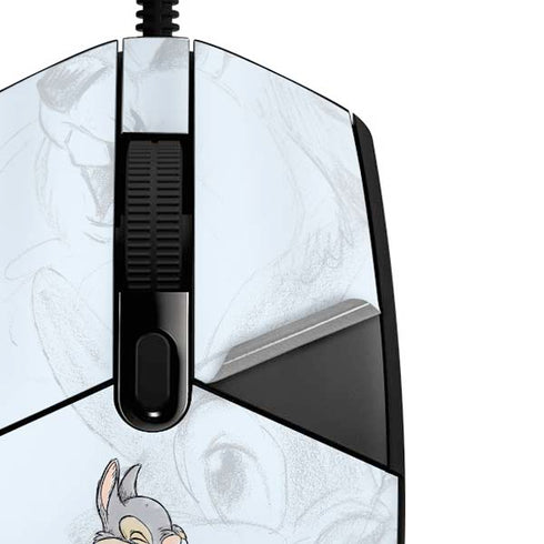 Disney Bambi Thumper Sketched portrait G203 Prodigy RGB Wired Gaming Mouse Skin