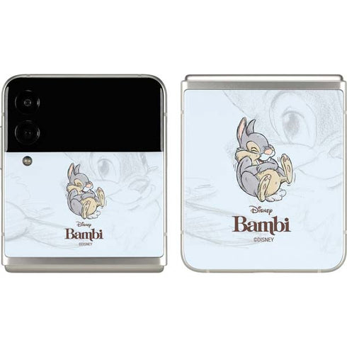 Disney Bambi Thumper Sketched portrait Galaxy Z Flip3 5G Skin