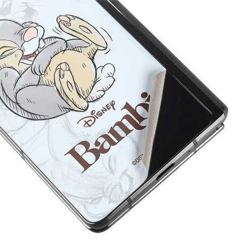 Disney Bambi Thumper Sketched portrait Galaxy Z Fold2 5G Skin