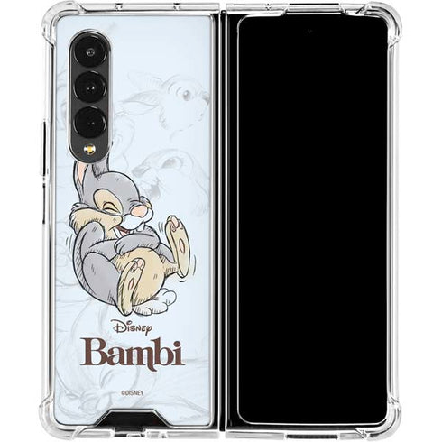 Disney Bambi Thumper Sketched portrait Galaxy Z Fold4 5G Clear Case
