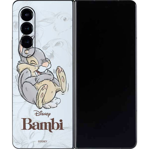 Disney Bambi Thumper Sketched portrait Galaxy Z Fold4 5G Skin