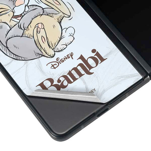 Disney Bambi Thumper Sketched portrait Galaxy Z Fold4 5G Skin