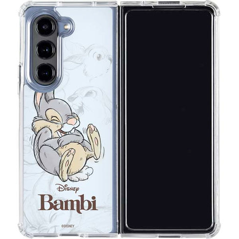 Disney Bambi Thumper Sketched portrait Galaxy Z Fold5 5G Clear Case