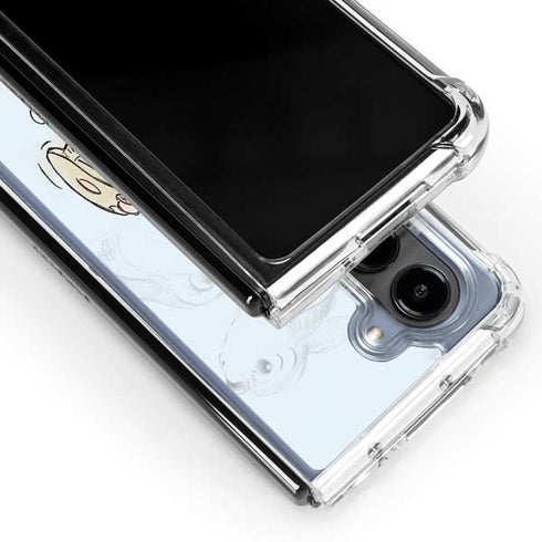 Disney Bambi Thumper Sketched portrait Galaxy Z Fold5 5G Clear Case