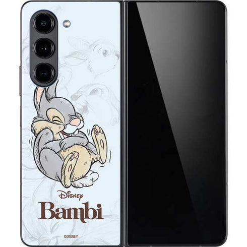 Disney Bambi Thumper Sketched portrait Galaxy Z Fold5 5G Skin