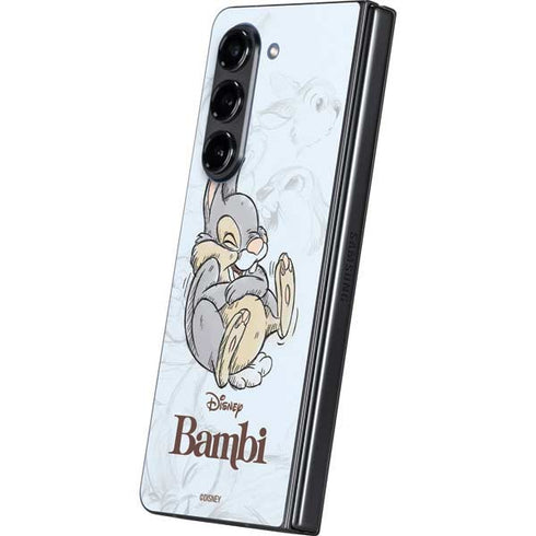 Disney Bambi Thumper Sketched portrait Galaxy Z Fold5 5G Skin