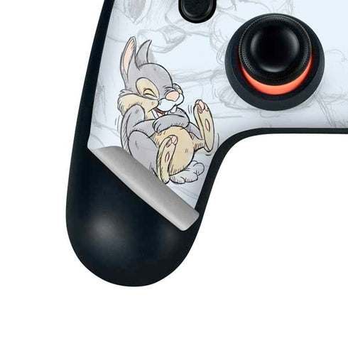 Disney Bambi Thumper Sketched portrait Google Stadia Controller Skin