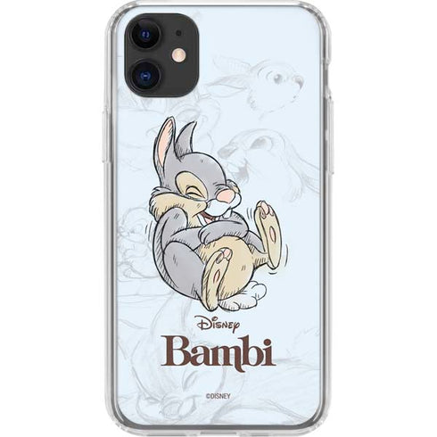 Disney Bambi Thumper Sketched portrait iPhone 11 Clear Case