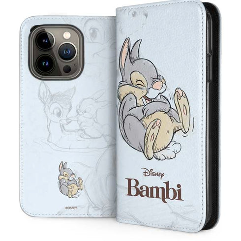 Disney Bambi Thumper Sketched portrait iPhone 13 Pro Folio Case
