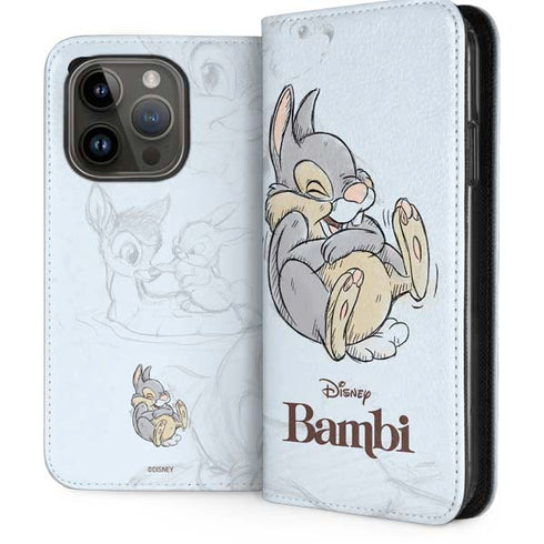 Disney Bambi Thumper Sketched portrait iPhone 14 Pro Folio Case