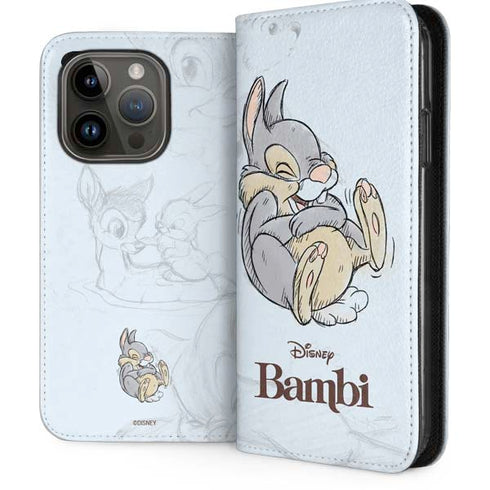Disney Bambi Thumper Sketched portrait iPhone 15 Pro Folio Case