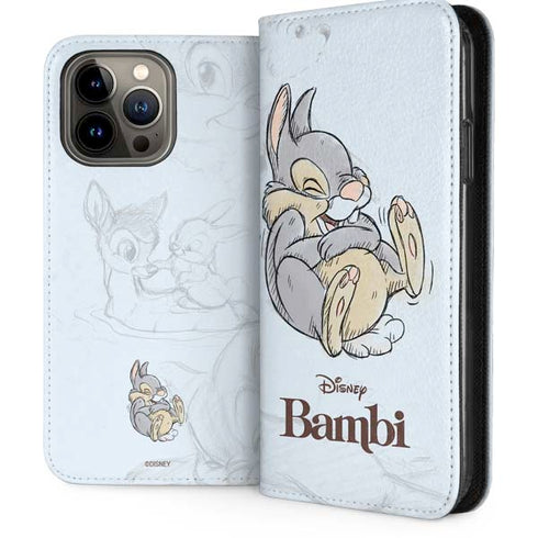 Disney Bambi Thumper Sketched portrait iPhone 15 Pro Max Folio Case