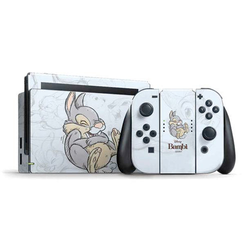 Disney Bambi Thumper Sketched portrait Nintendo Switch Bundle Skin