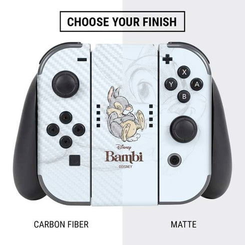 Disney Bambi Thumper Sketched portrait Nintendo Switch Bundle Skin