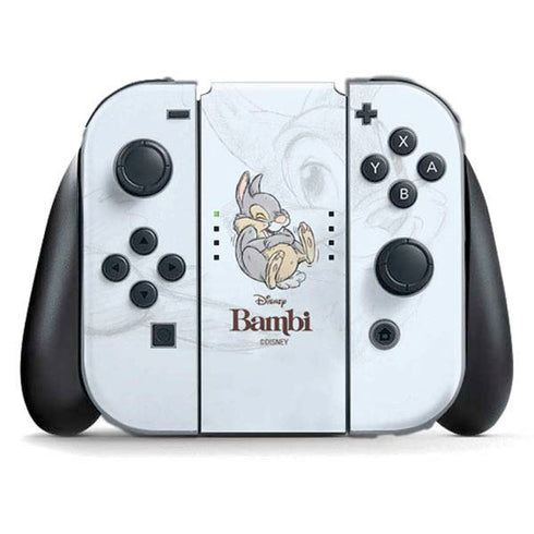 Disney Bambi Thumper Sketched portrait Nintendo Switch (2017-2021) Joy-Con Controller Skin