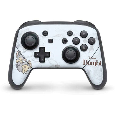 Disney Bambi Thumper Sketched portrait Nintendo Switch Pro Controller Skin