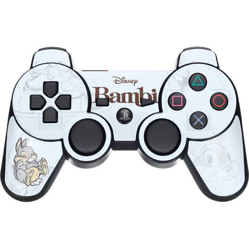 Disney Bambi Thumper Sketched portrait PS3 Dual Shock wireless controller Skin