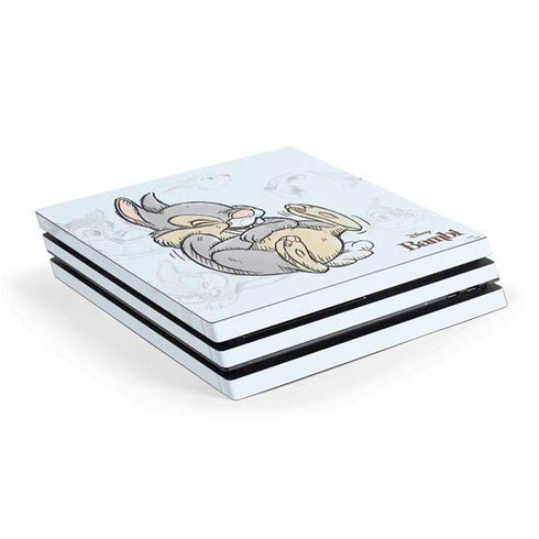 Disney Bambi Thumper Sketched portrait PS4 Pro Console Skin