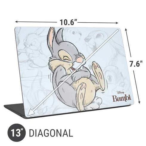 Disney Bambi Thumper Sketched portrait Universal Laptop 13in (10.6 x 7.6in) Skin