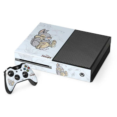 Disney Bambi Thumper Sketched portrait Xbox One Console and Controller Bundle Skin