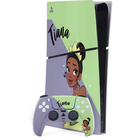 Disney Princess Tiana Art PS5 Slim Digital Edition Console Skin