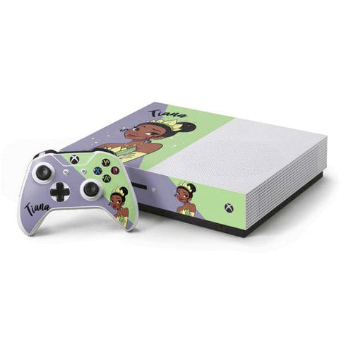 Disney Princess Tiana Art Xbox One S Console and Controller Bundle Skin