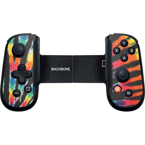 Liquid Blue Tie Dye - Rainbow Backbone One for iPhone Game Controller Skin