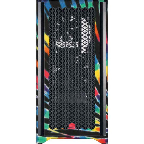 Liquid Blue Tie Dye - Rainbow Corsair 4000D Tempered Glass Mid-Tower ATX Case Skin
