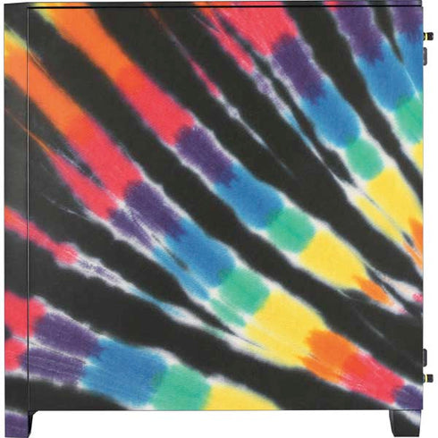 Liquid Blue Tie Dye - Rainbow Corsair 4000D Tempered Glass Mid-Tower ATX Case Skin