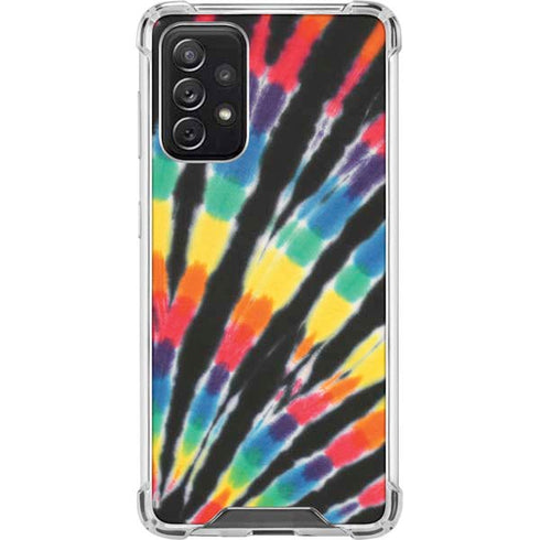 Liquid Blue Tie Dye - Rainbow Galaxy A72 5G Clear Case