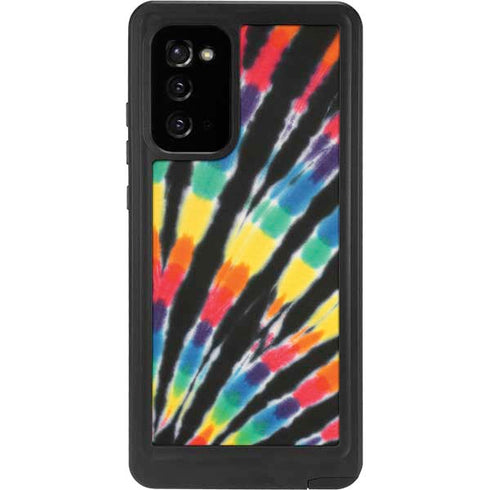 Liquid Blue Tie Dye - Rainbow Galaxy Note20 5G Waterproof Case