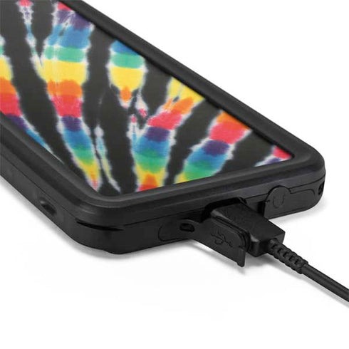Liquid Blue Tie Dye - Rainbow Galaxy S20 Plus Waterproof Case