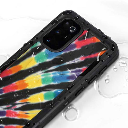 Liquid Blue Tie Dye - Rainbow Galaxy S20 Plus Waterproof Case