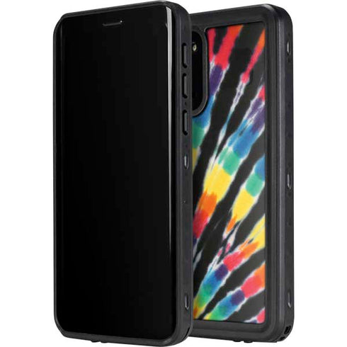 Liquid Blue Tie Dye - Rainbow Galaxy S20 Waterproof Case