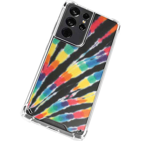 Liquid Blue Tie Dye - Rainbow Galaxy S21 Ultra 5G Clear Case